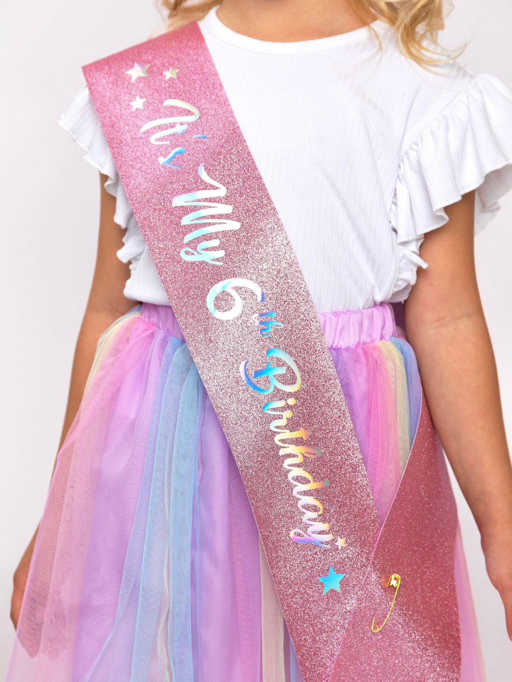 6th Birthday Princess Tiara & Sash Set