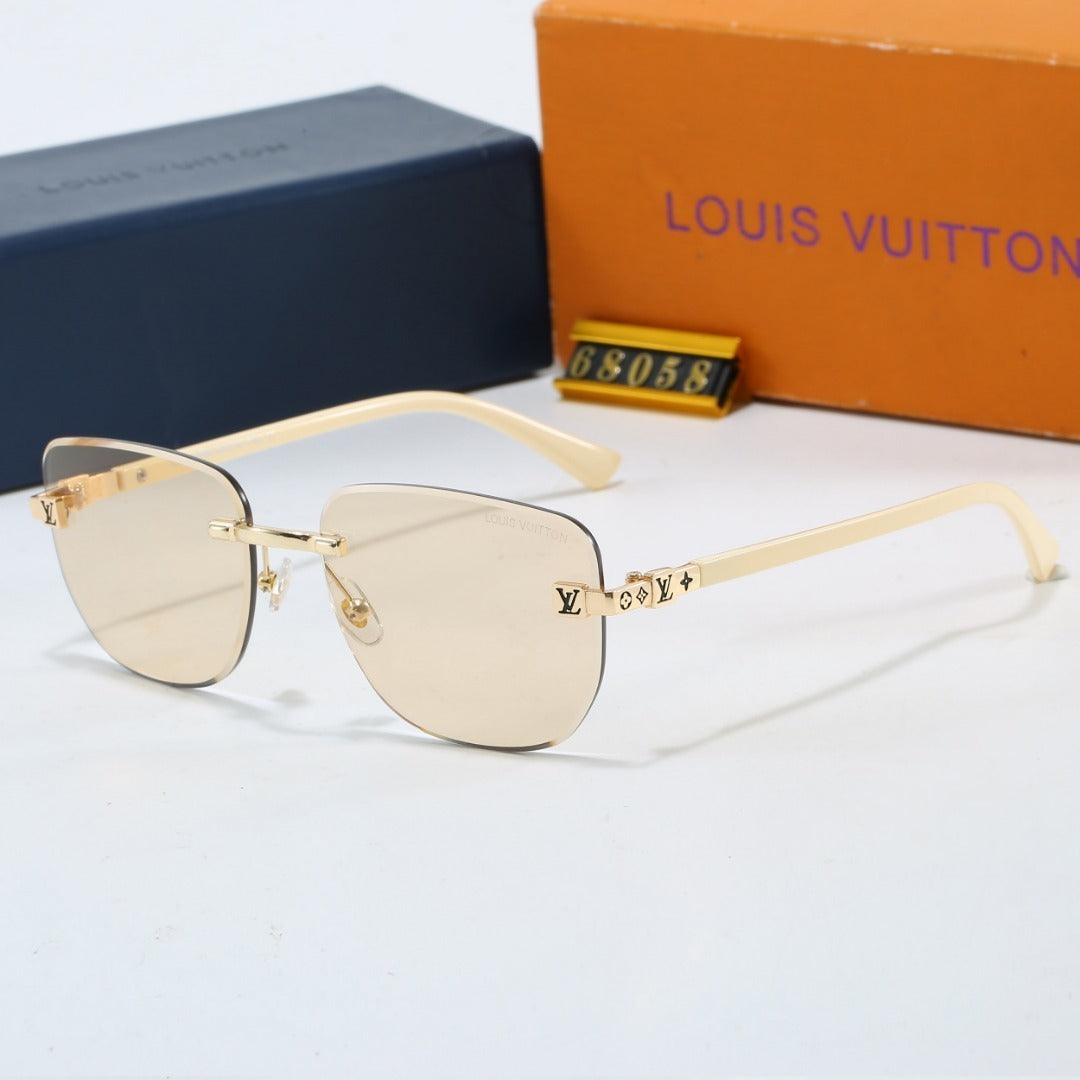 Louis vuitton Metal Plaque Rimless Sunglasses Mixed
